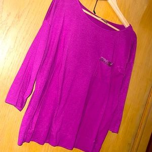 Woman’s Purple White Stag Top SIZE L-(12-14)